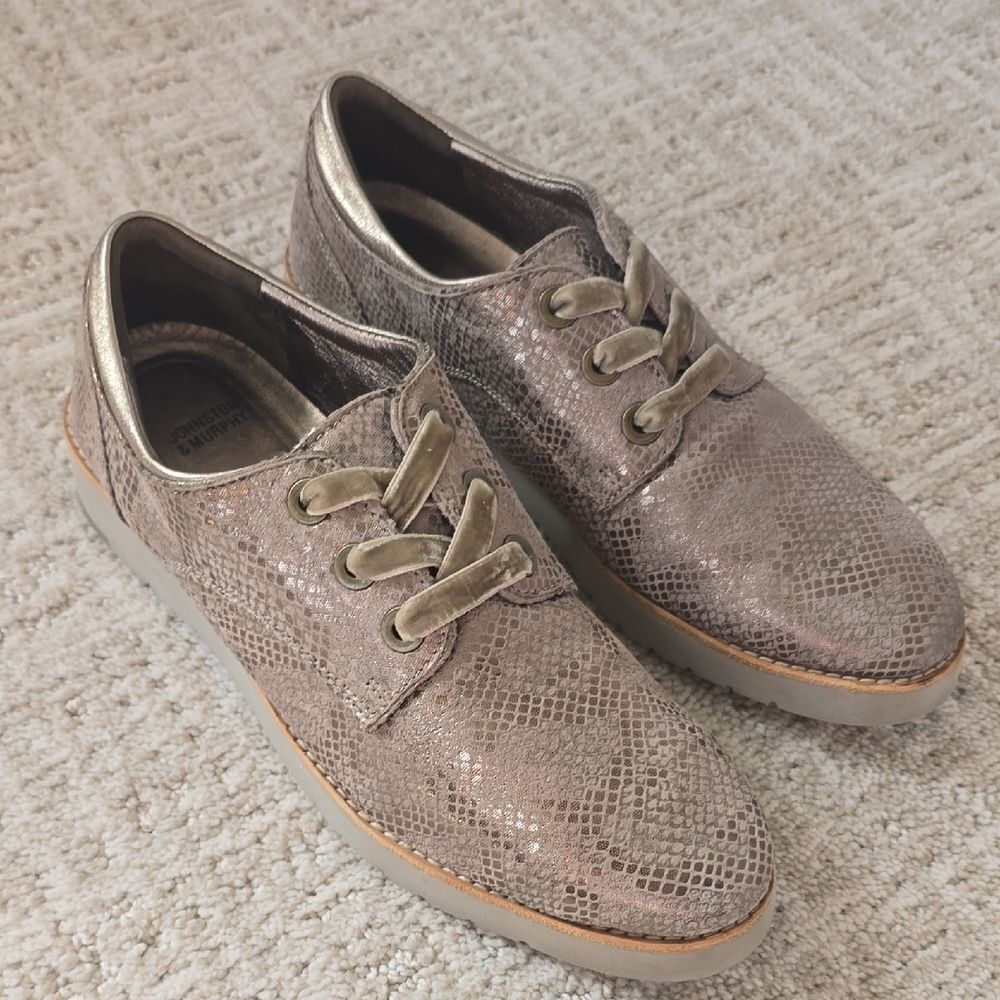 Johnston & Murphy | Silver Flex Sneakers